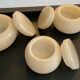 Series of 3 empty vintage alabaster pocket