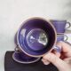 Set de 5 tasses à thé en grès couleur prune
