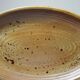 Grand plat de service ovale grès/céramique artisanal vintage Salins années 60