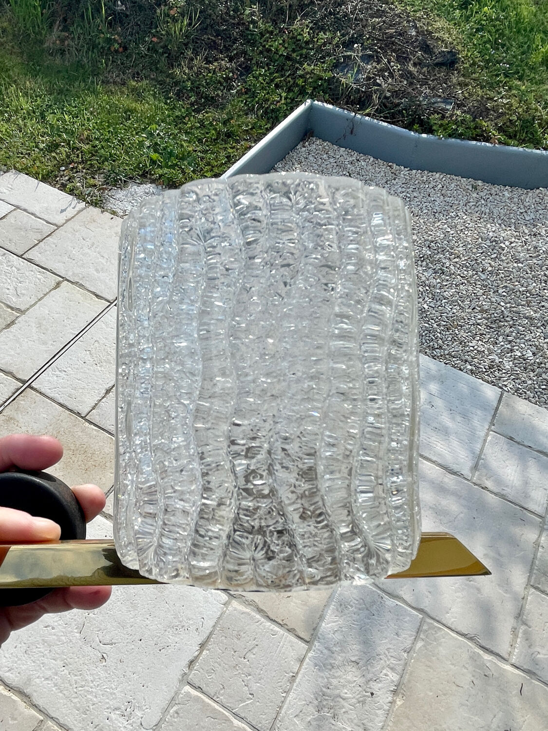 Pair of Arlus wall lamps in Murano glass vintage