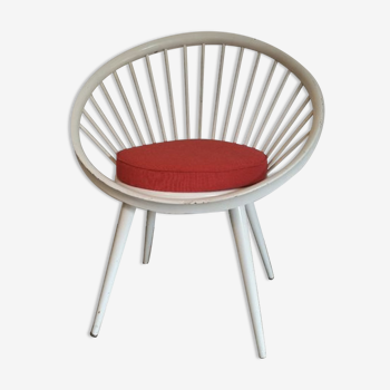 Fauteuil vintage scandinave Circle Chair 1960 Yngve Ekström