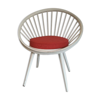 Fauteuil vintage scandinave Circle Chair 1960 Yngve Ekström