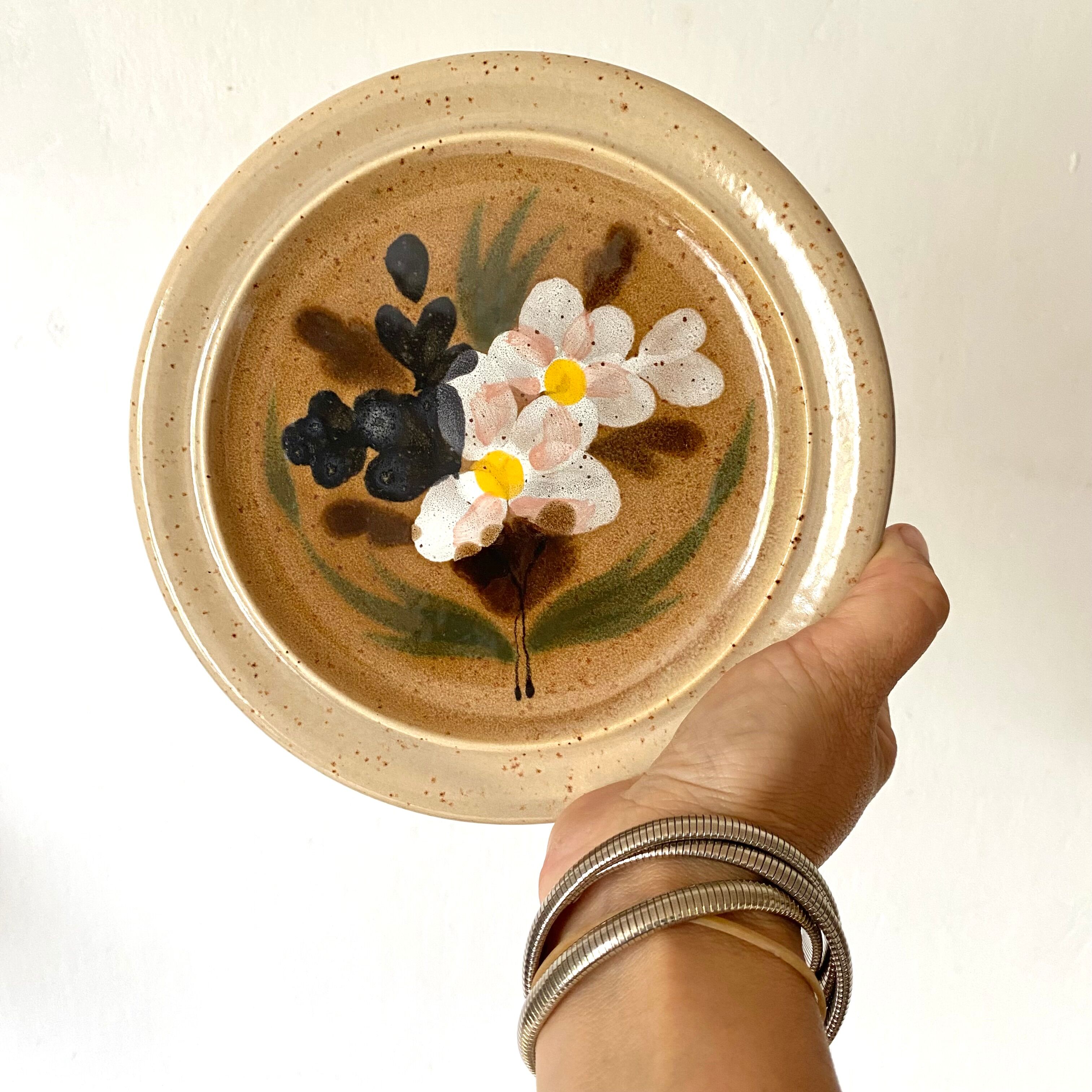 MBFA Pornic ceramic dessert plates, 1970s