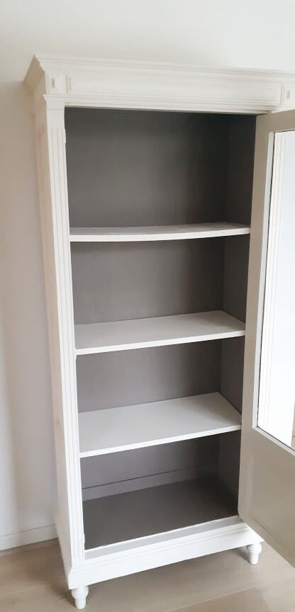 Patinated library showcase