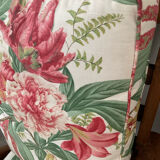 Pair of compass-legged armchairs, 1960s