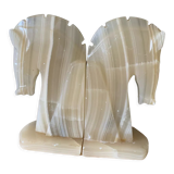 Pair of horse's head bookends