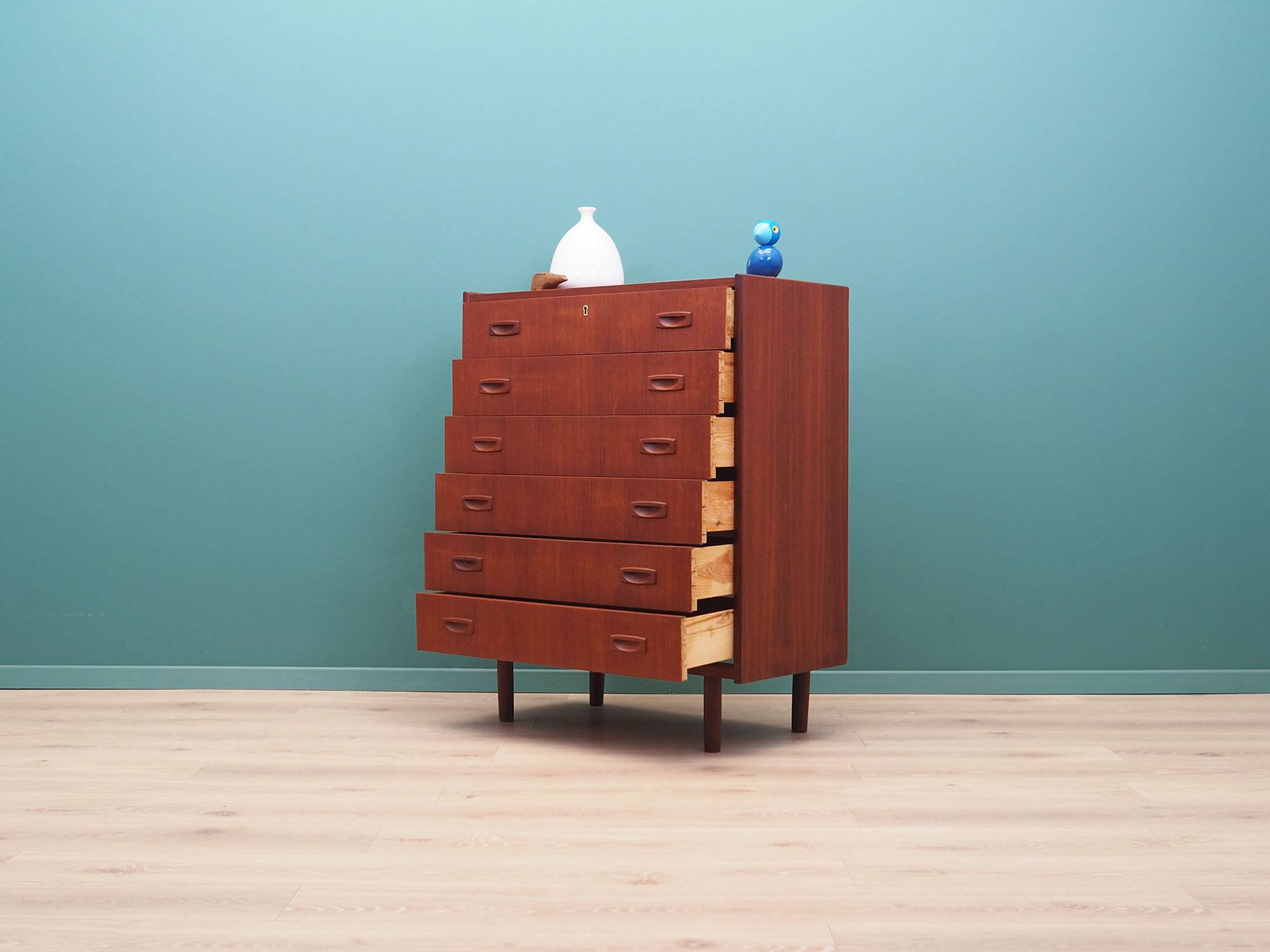 Teak chest of drawers, Danish design, 1970s, made in Denmark