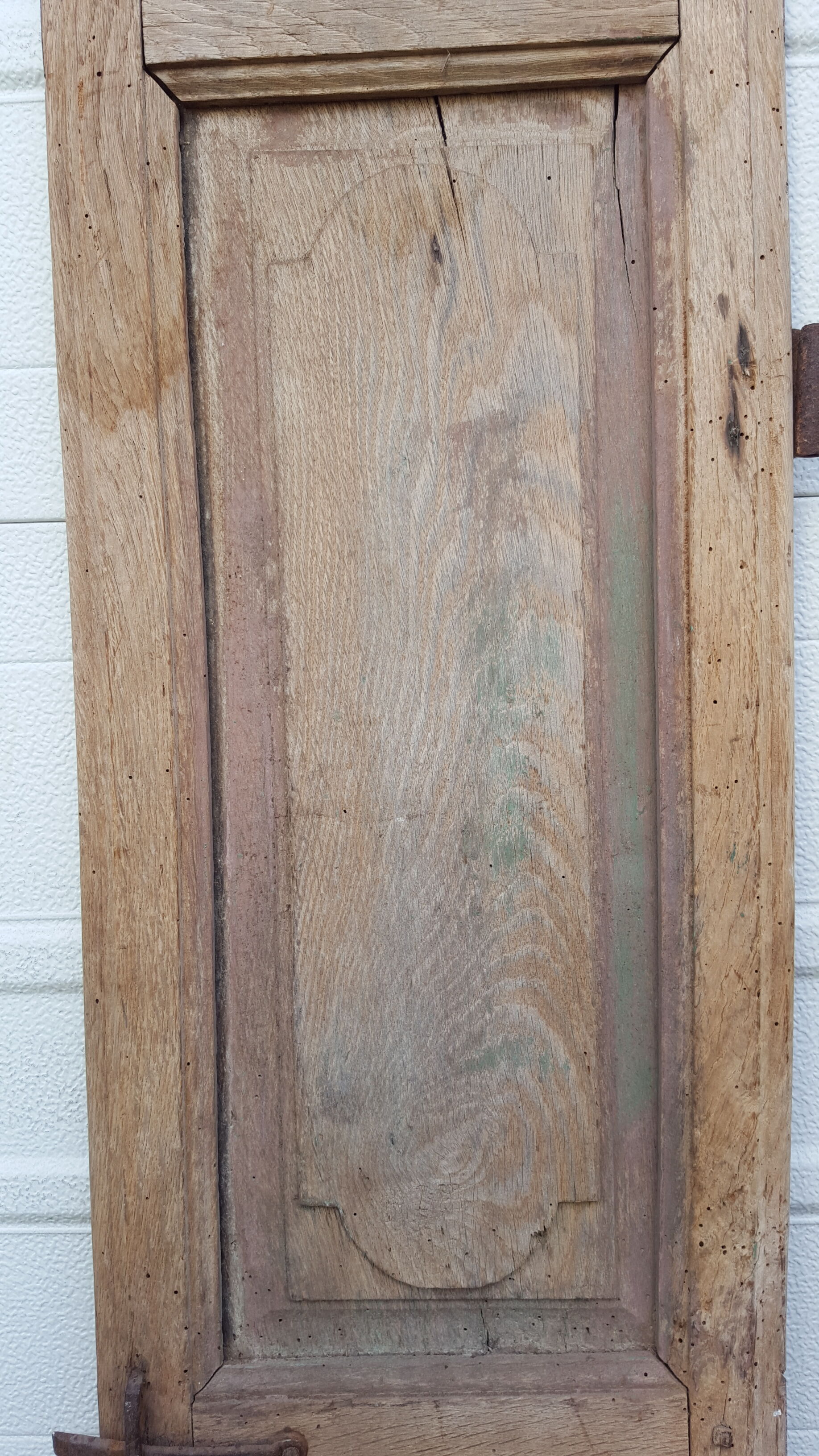 Ancient 18th century oak door patina mouldings
