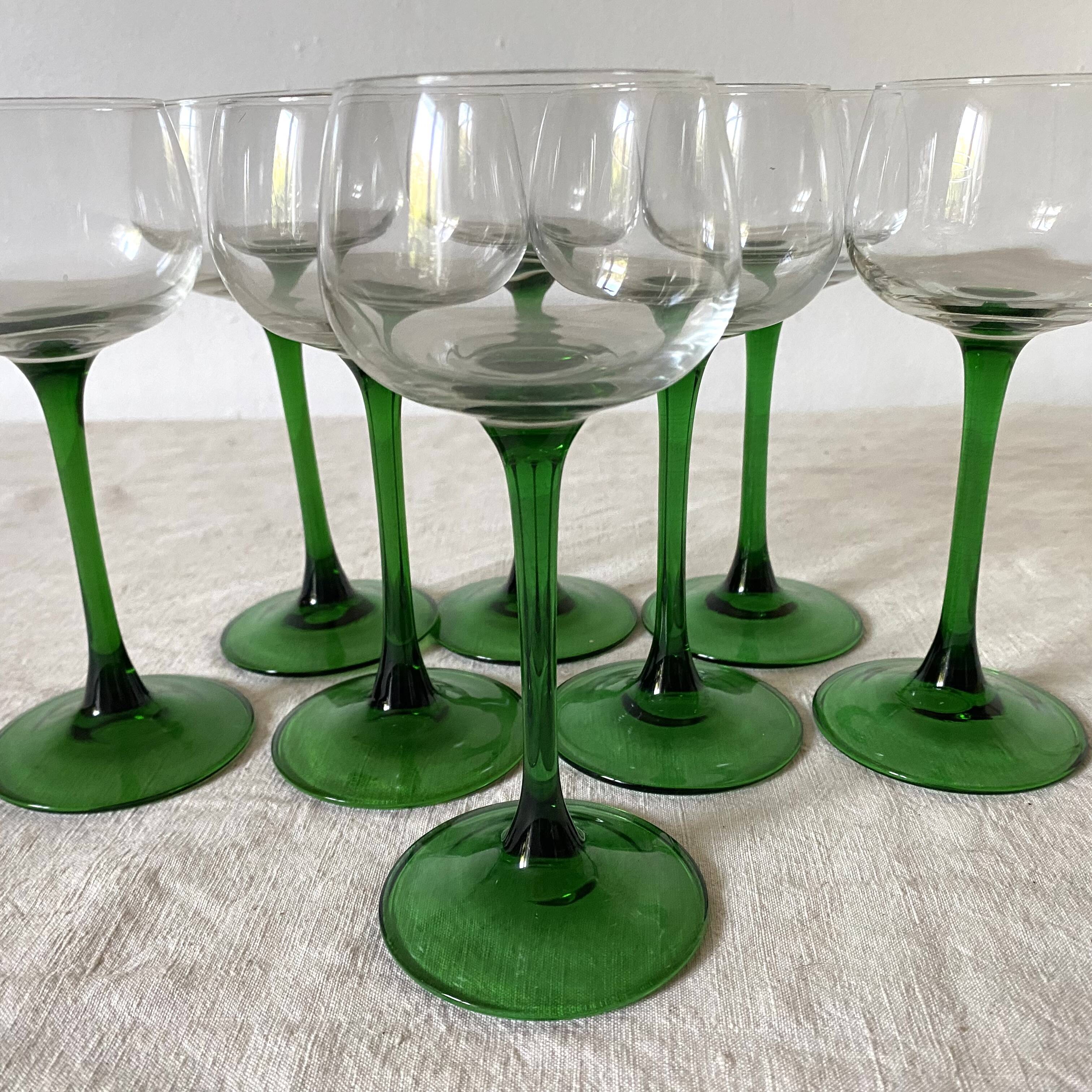 Verres a pieds vintage