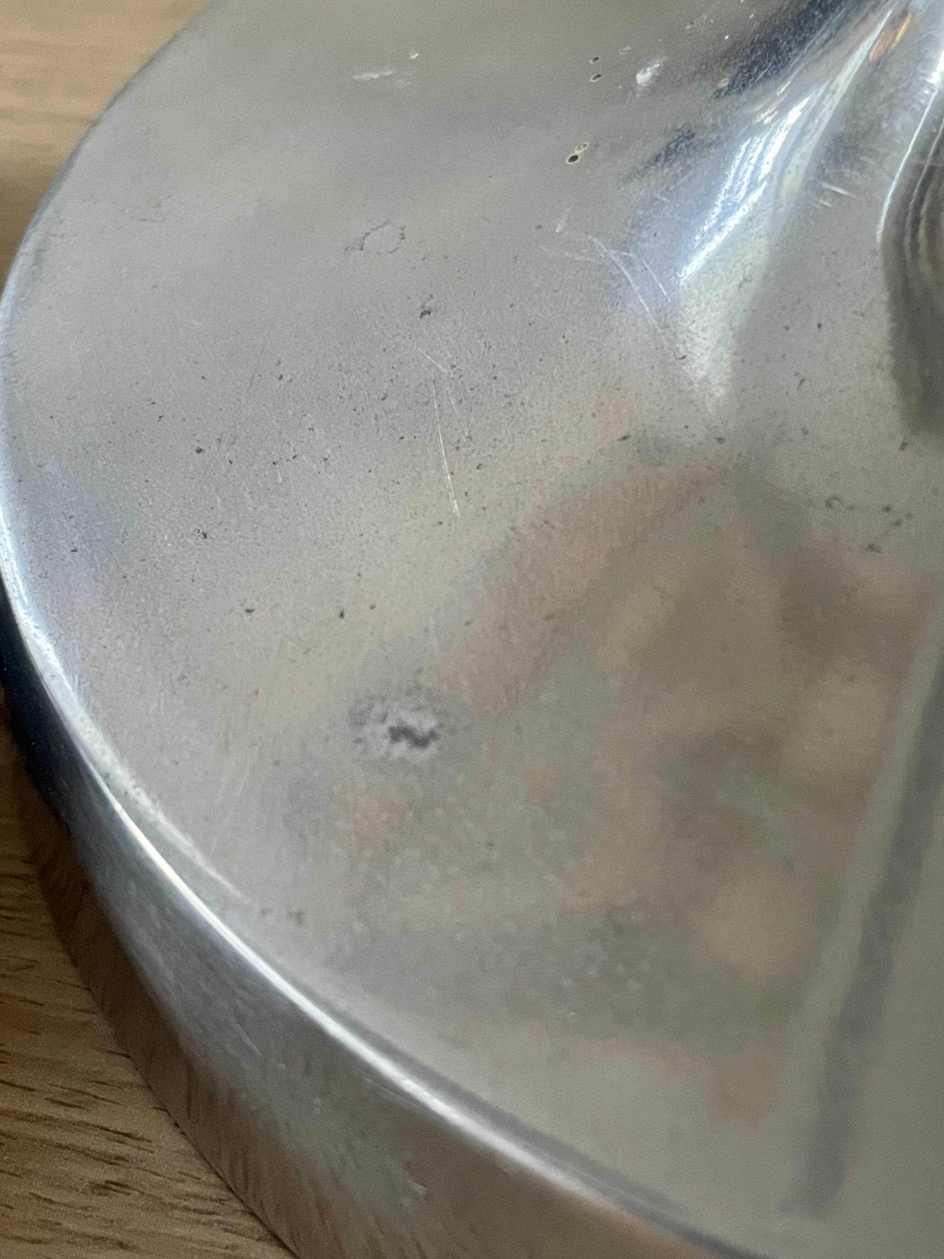 Pair of aluminium cast candle holders 52cm