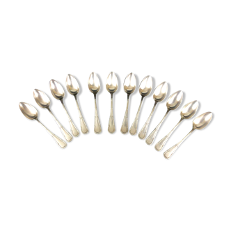 Set of 12 spoons in silver metal Apollo 18gr