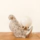 "Speckled dove" ceramic bird lamp, 1970