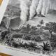Victoria Falls, Africa. Printed illustration from 1866.