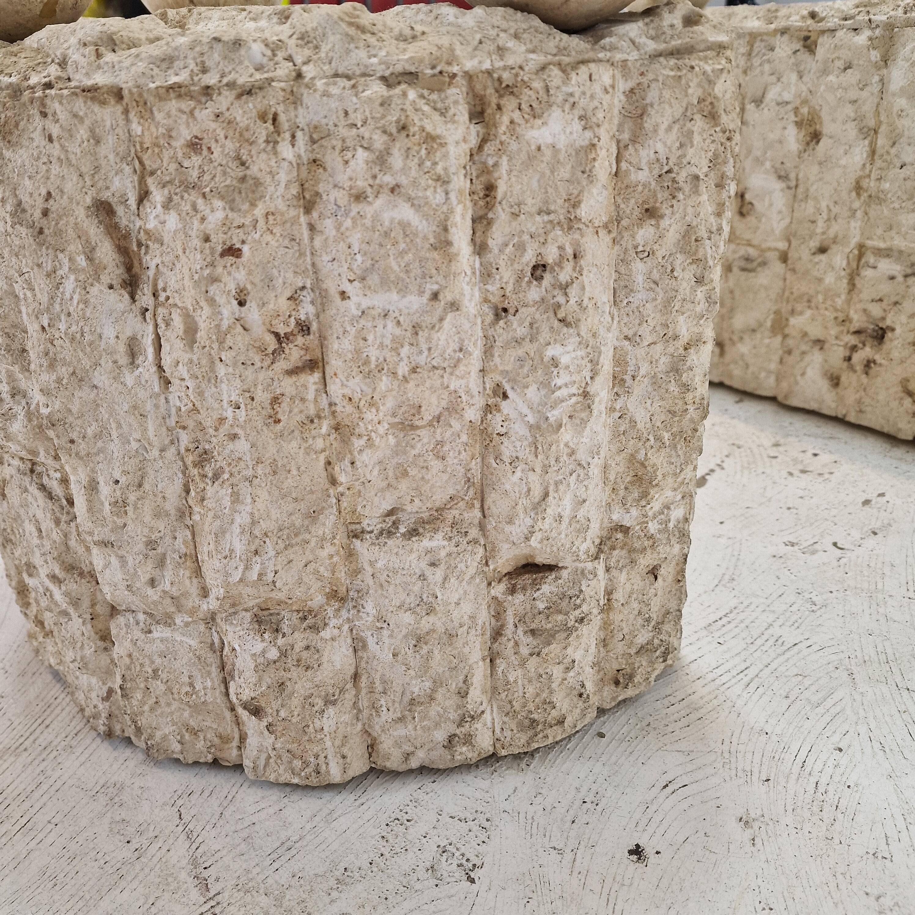 Magnussen Ponte Mactan Stone Coffee or Fossil Stone Table, 1980s