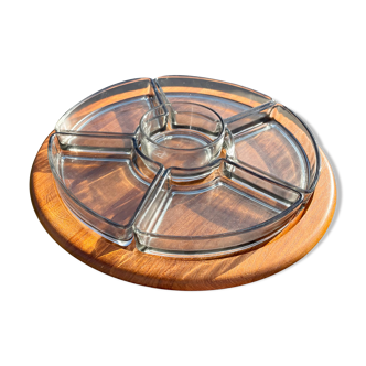 Vintage cocktail platter 1960 lazy susan Digsmed scandinavian