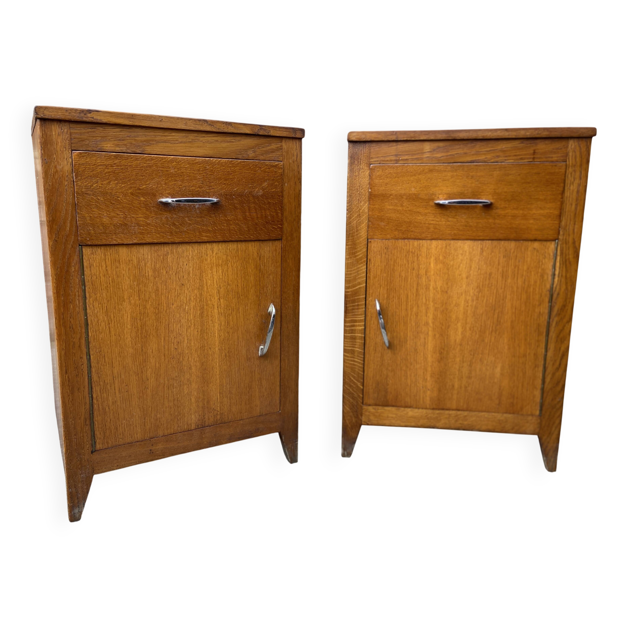 Amazing Pair of Scandinavian Bedside Tables Mid Century Style VI