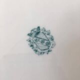 Ancien plat de présentation carré en porcelaine estampillé Sarreguemines et Digoin