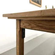 Solid oak farmhouse table, 1970s