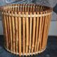 Pot cover basket Art-popular bamboo and scoubidou 50s