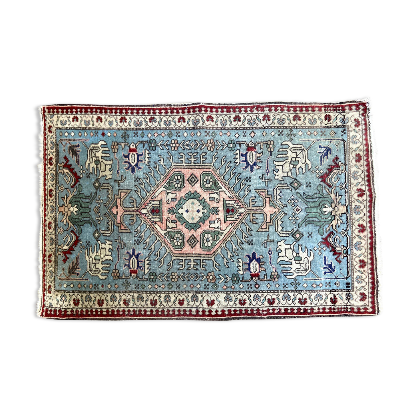 Old carpet, far east, 108x68 cm