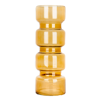 Vase art deco jaune hauteur 34,5cm