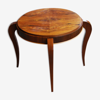 Art Deco coffee table in round rio rosewood.