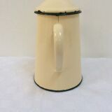 Old pale yellow enamel coffee pot