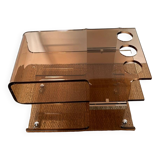 Michel Dumas smoked plexi bar trolley