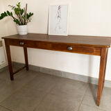 Double bureau vintage en chêne des années 50