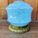 Antique Art Deco blue Clichy glass ceiling light