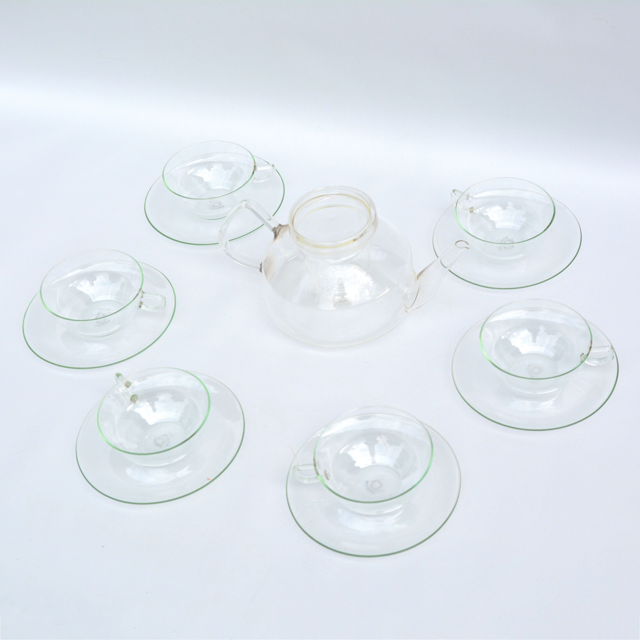 Coffee service by w. wagenfeld, jena glas, germany, 1970s