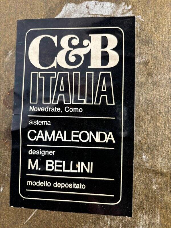 Vintage Modular Sofa in Original Velvet by Mario Bellini for C&B Italia, 1973, Set of 2