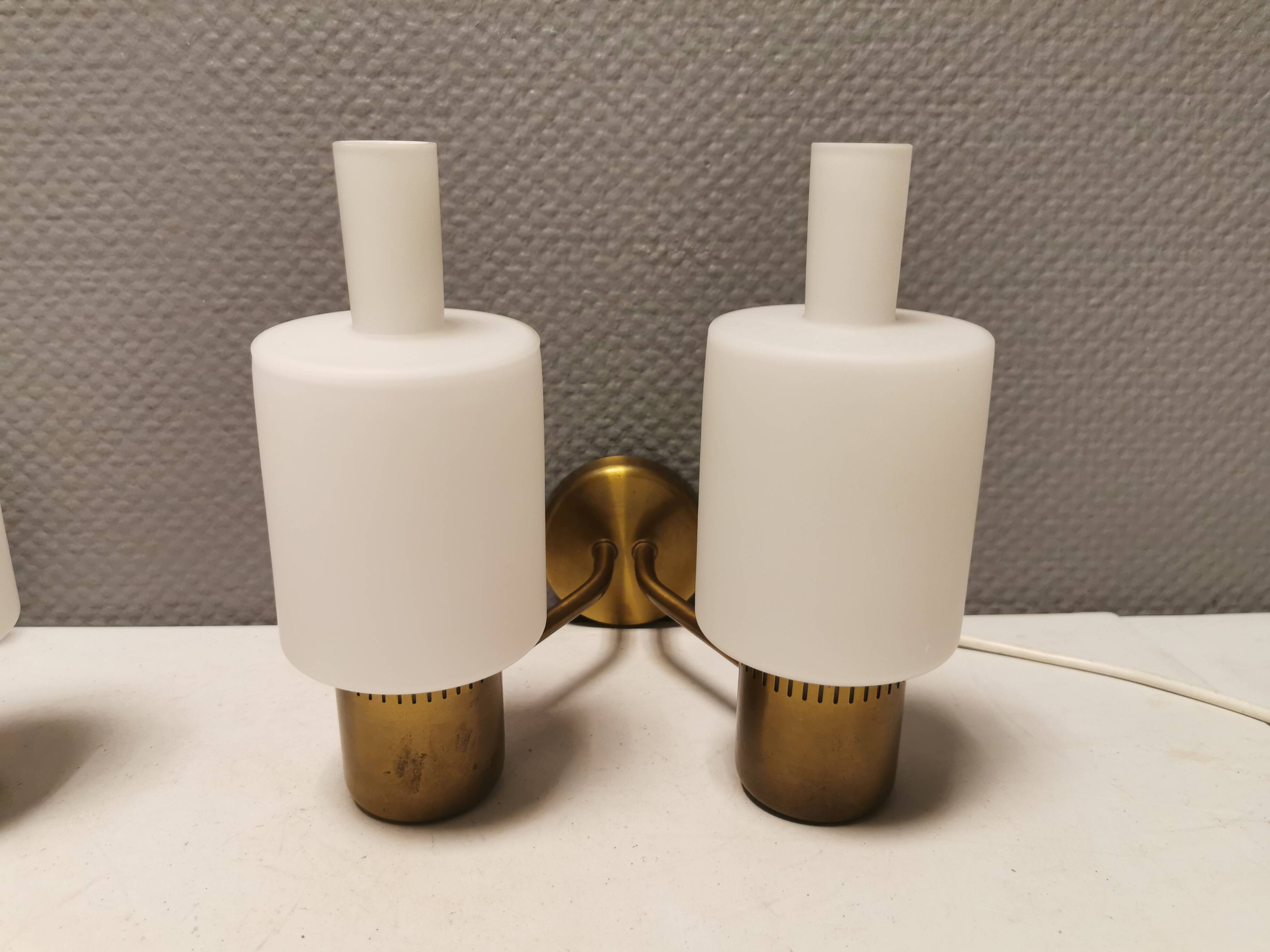 Jo Hammerborg "Nordlys" wall lamp, with double "arm" designed in 1963 and manufactured by Fog&Mørup