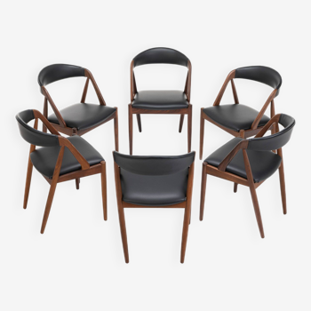 Set of 6 dining chairs by Kai Kristiansen for Schou Andersen, Denmark 1960s