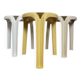 Set of 3 Henry Massonnet stools for Stamp – France, 1970s