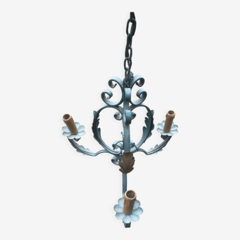 1950s wrought iron chandelier