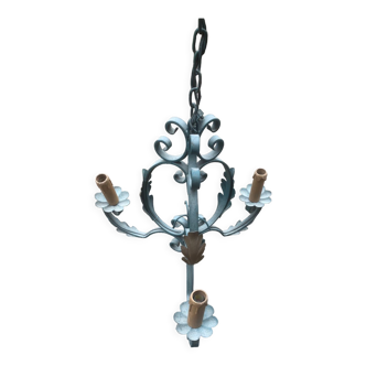 1950s wrought iron chandelier