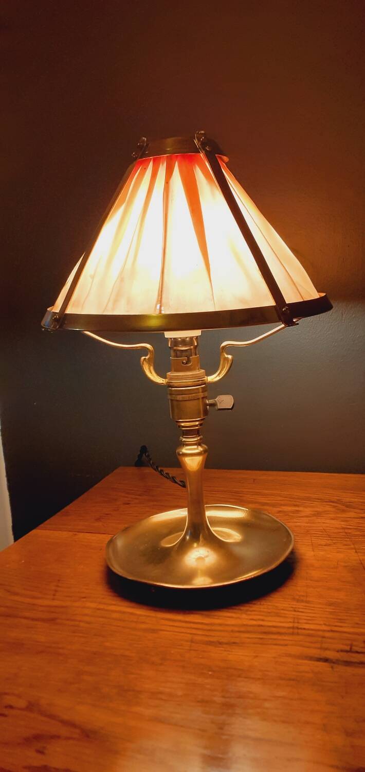 Lamp, Art Nouveau pocket, bronze noodle