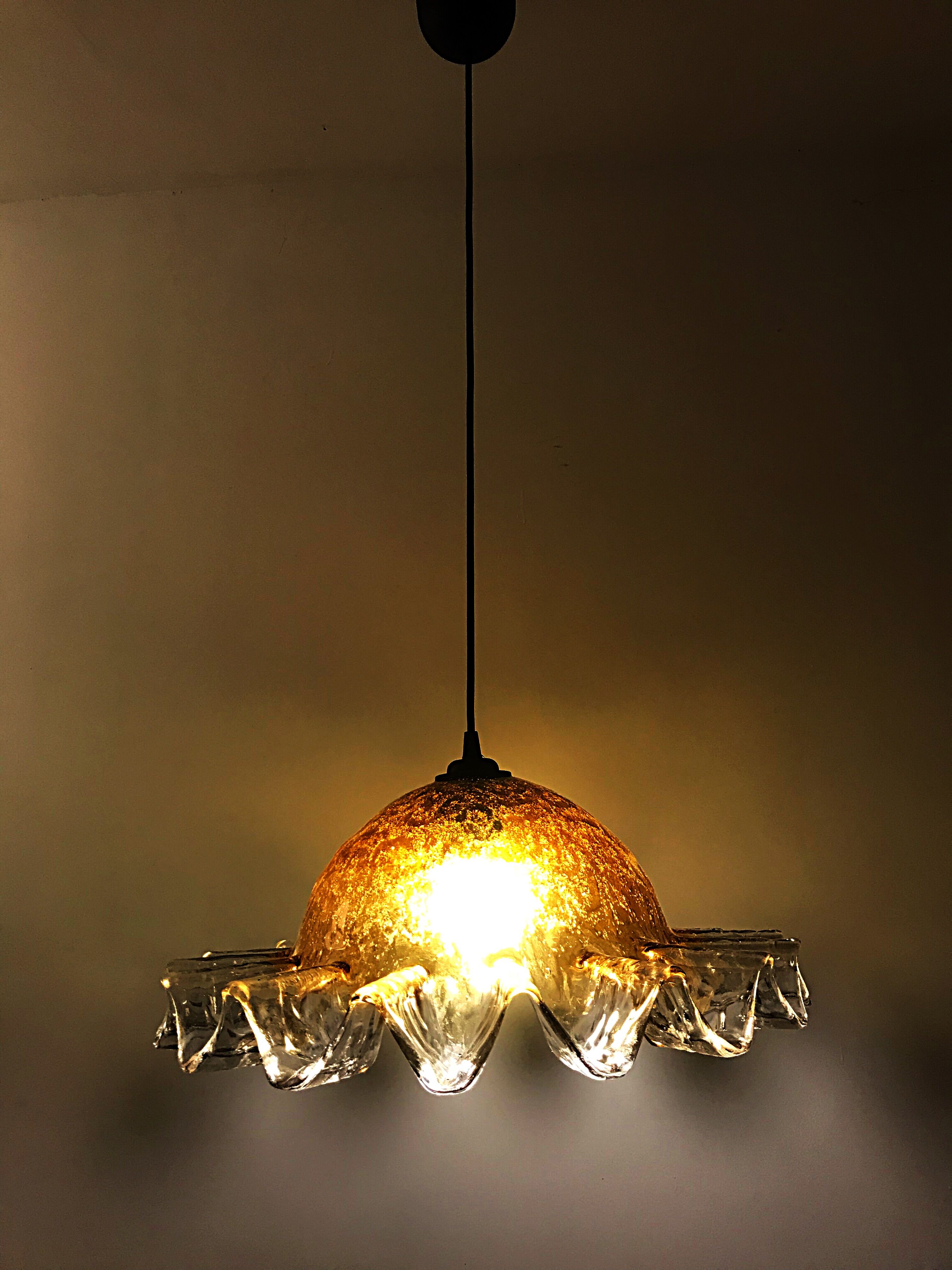 Mazzega murano glass pendant light