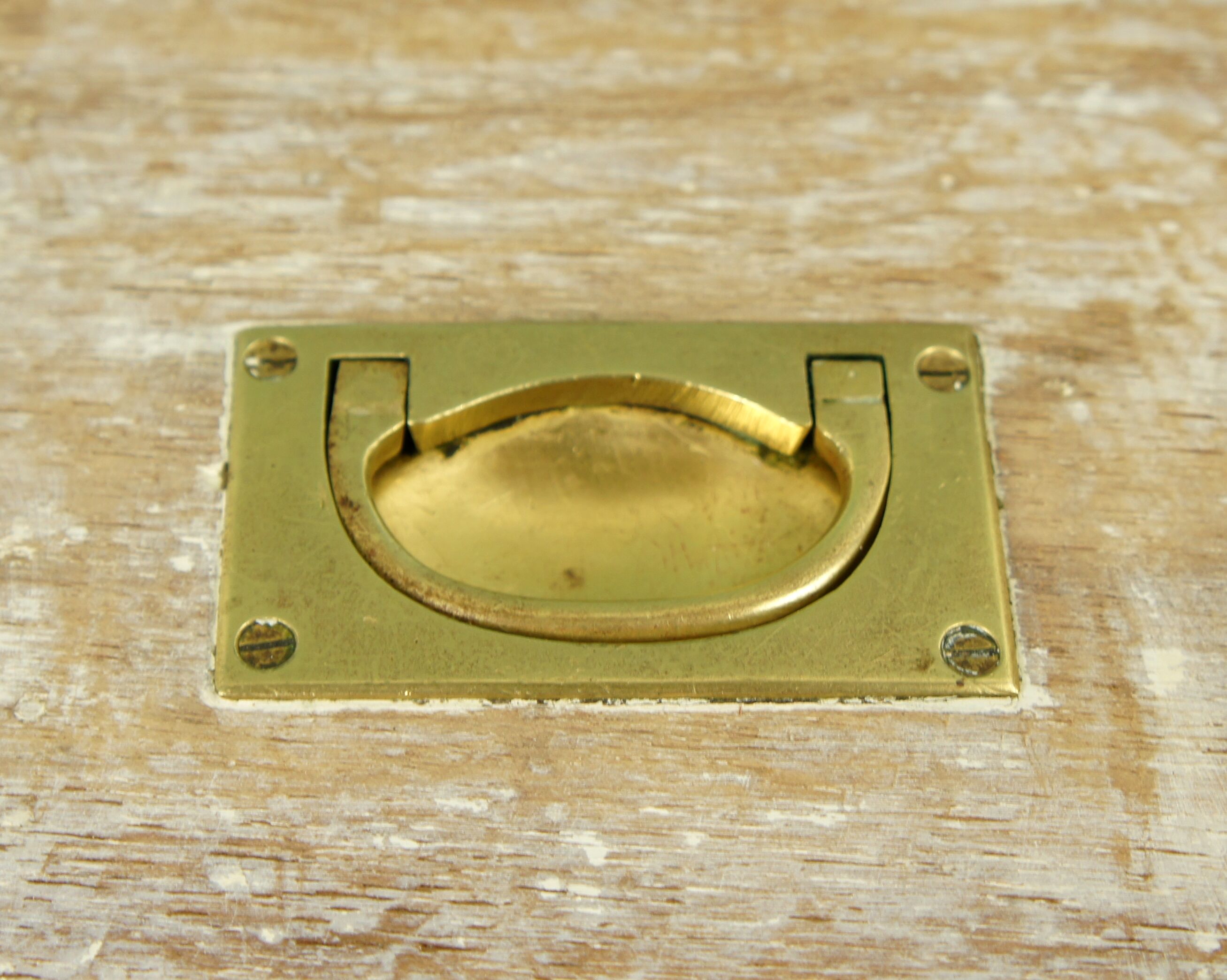 Wooden box & old brass 3 levels