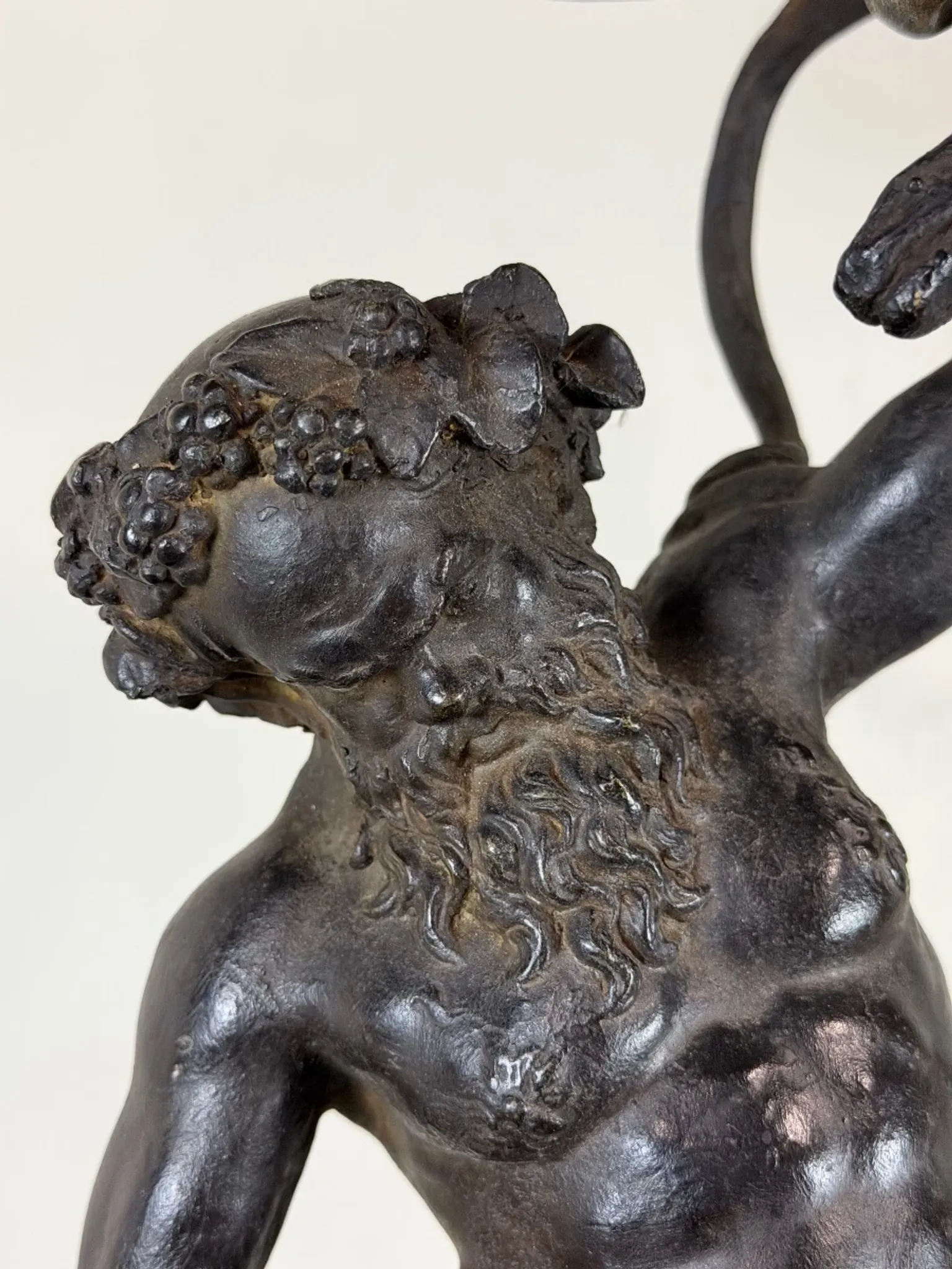 Drunken Silenus, black patinated bronze after the Antique circa 1880