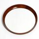 Beautiful round 1960s teak wall mirror by TH. POSS 'EFTF Copenhagen Denmark