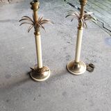 Pair of palm tree floor lamps