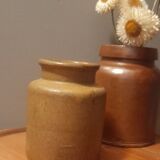 Trio of pottery & decorative stoneware pitcher - vintage