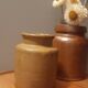 Trio of pottery & decorative stoneware pitcher - vintage