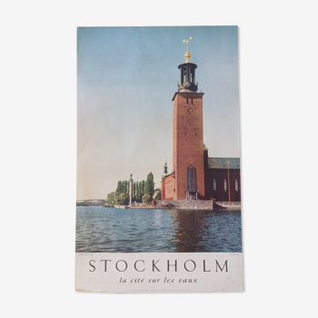 Affiche ancienne Stockholm - Photo Lars Ryde 1950's