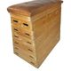 Antique wooden and leather gymnastic box with a jumping hill, 1930er