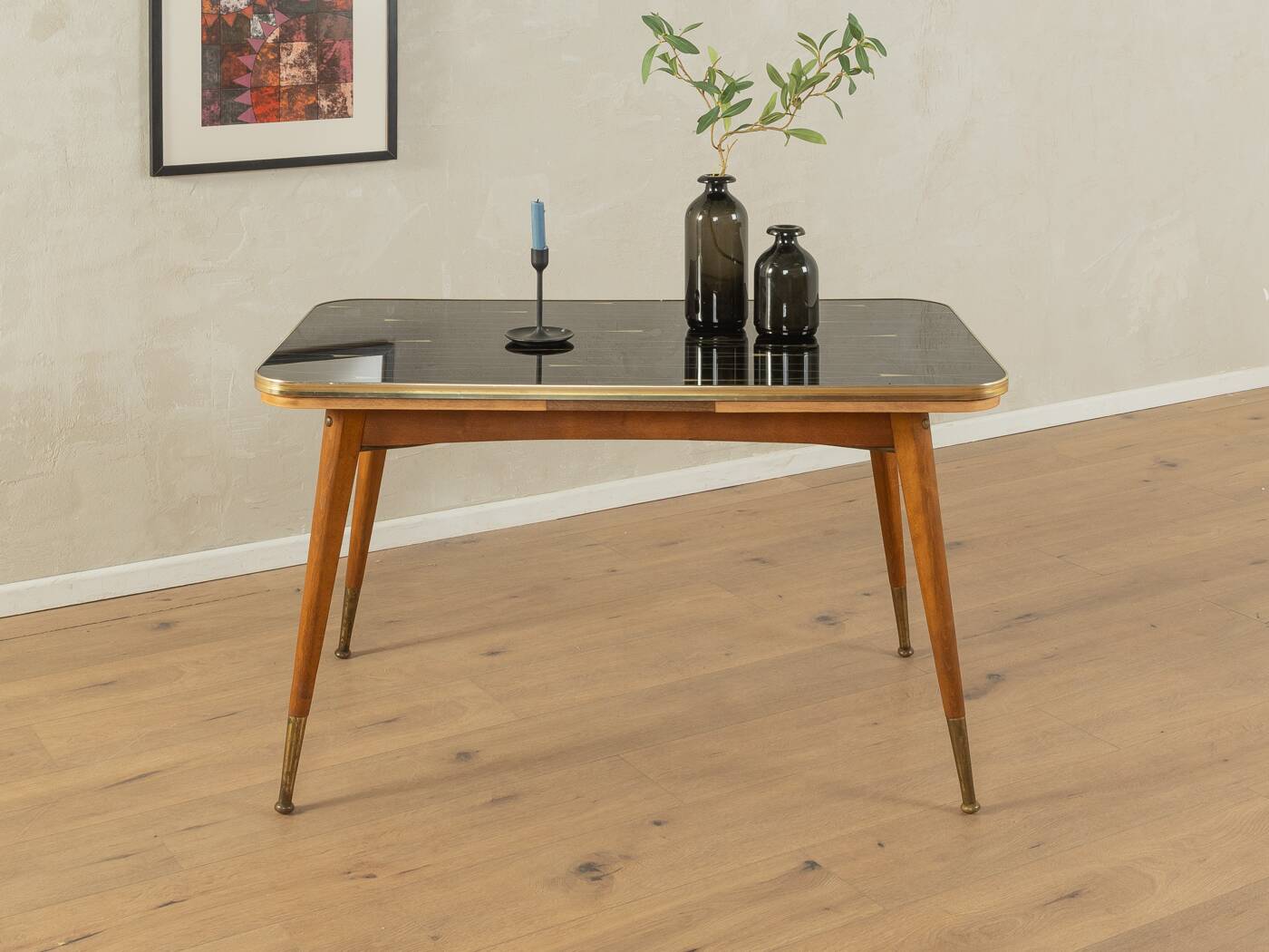 50s Extendable Glass/Wooden Table