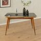 50s Extendable Glass/Wooden Table