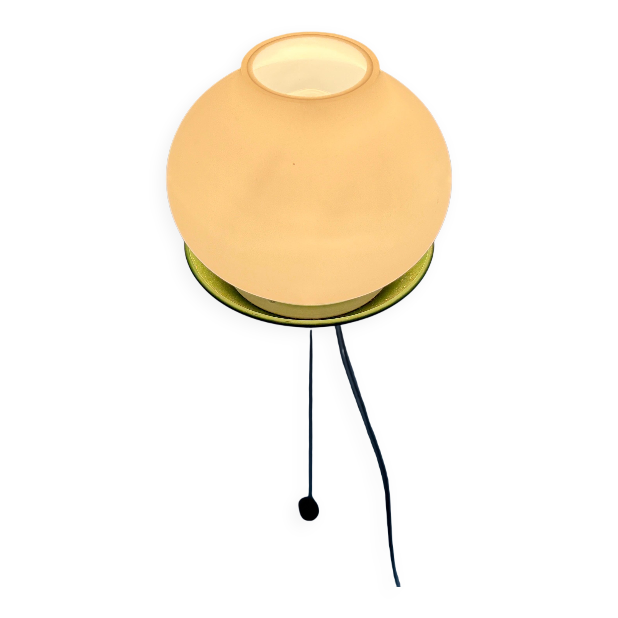 Mid-century green metal and opal glass wall sconce by N Leuchten, 1960s, Germany